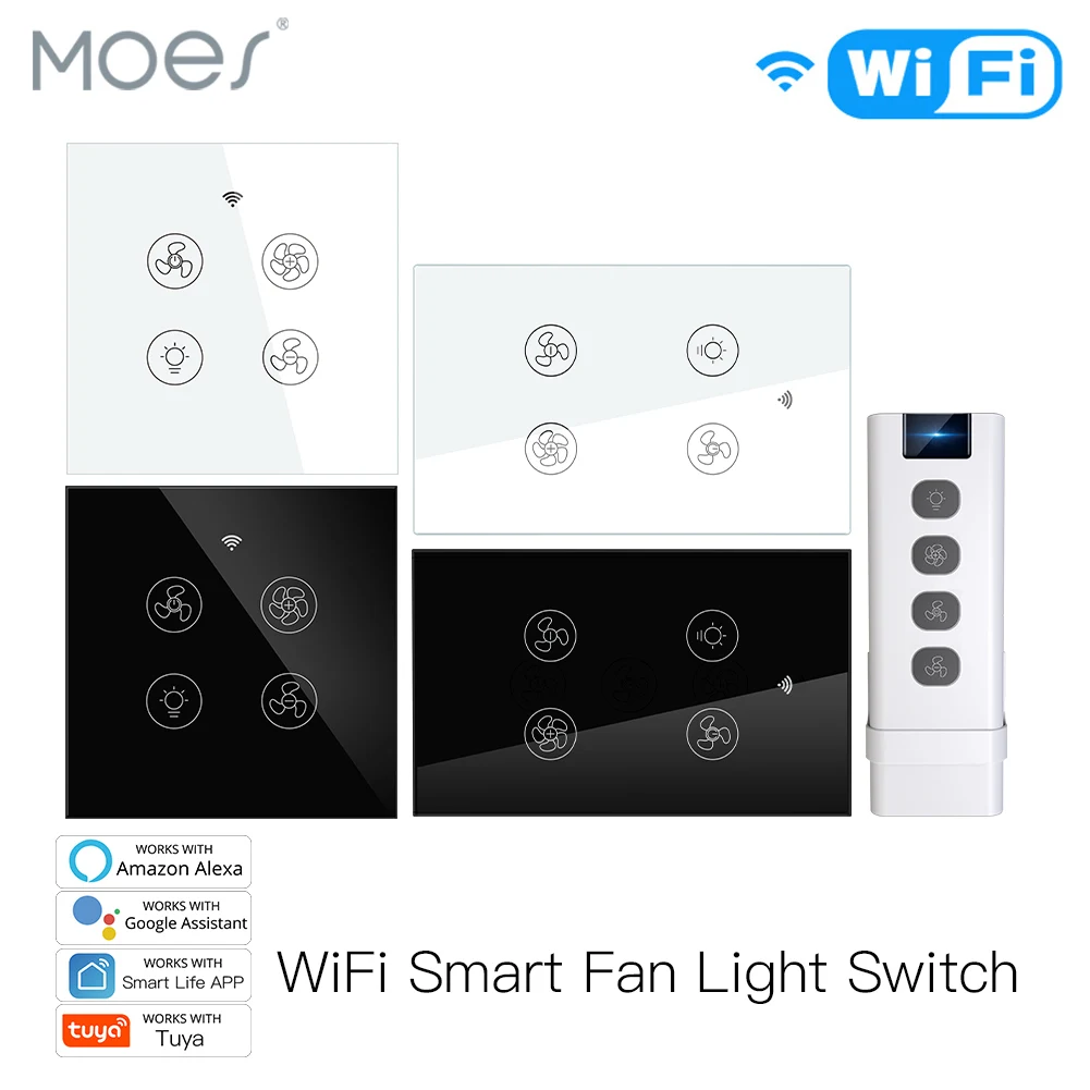 Smart Home Ventilation - Умный потолочный вентилятор, светильник-Fi, 2/3 каналов
