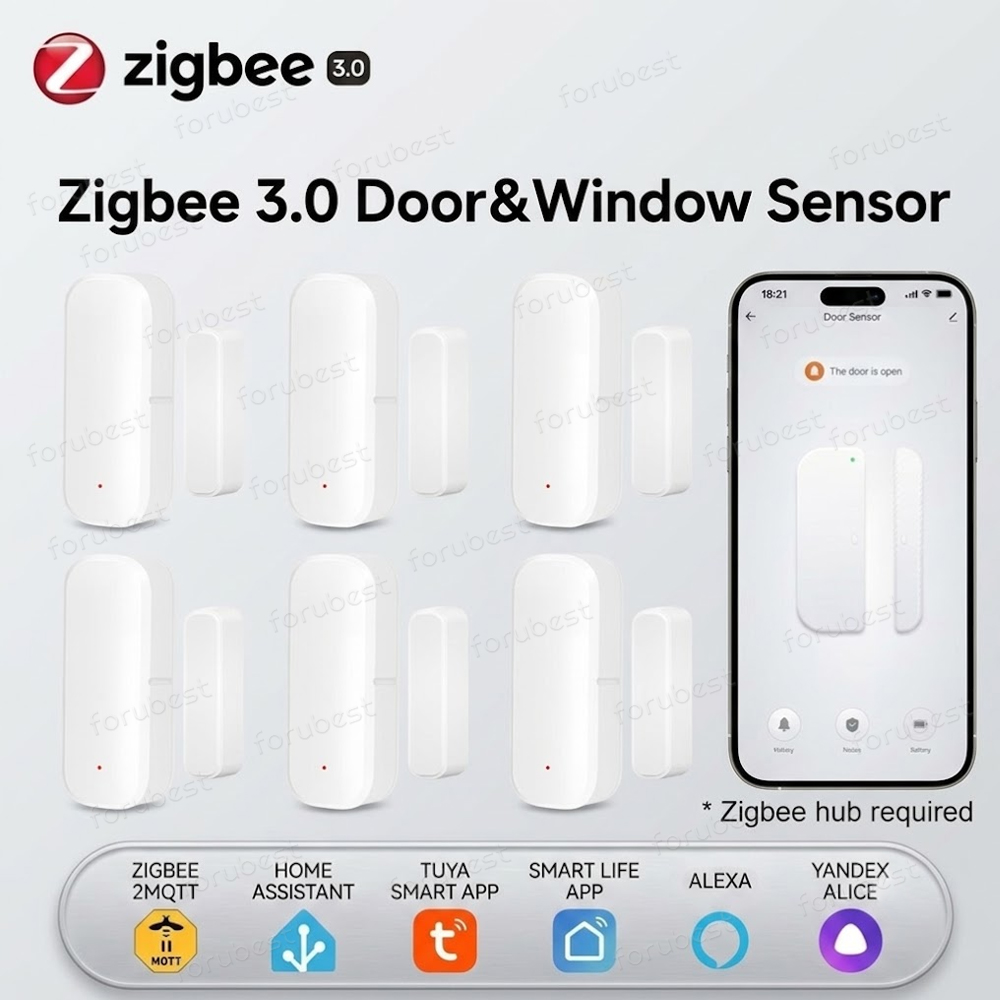 Smart Home Zigbee 3.0 - Датчик открытия/закрытия двери/окна Zigbee 3.0, магнитный