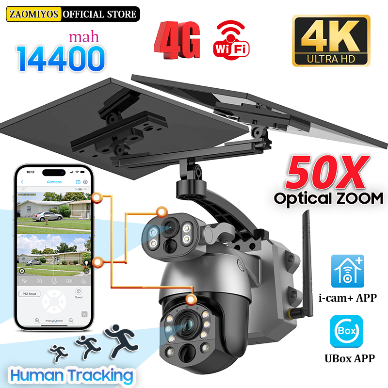 Smart Home Outdoor Camera - Солнечная камера 4K 50X ZOOM 10