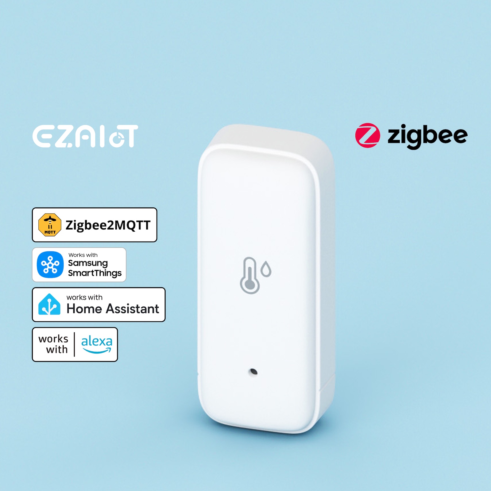 Smart Home Zigbee 3.0 - Датчик температуры и влажности Tuya Smart