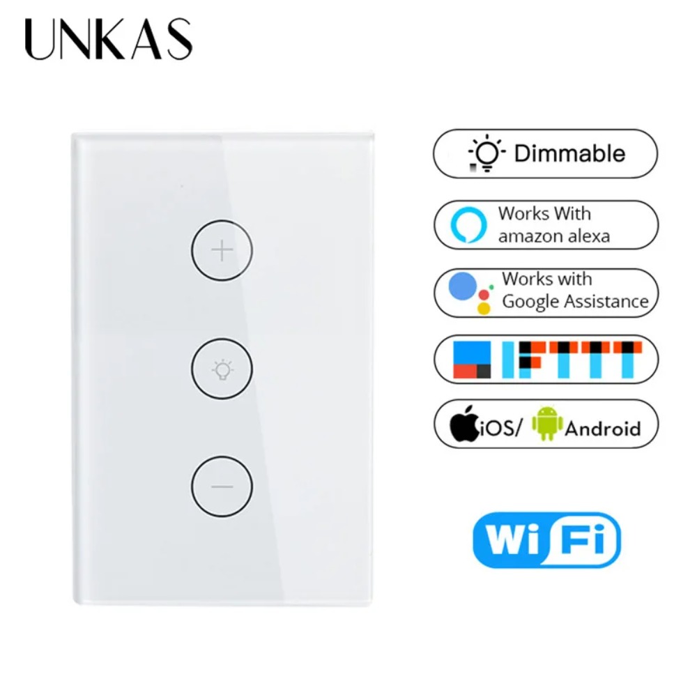 Smart Home Touchscreen Control Panel - Умный диммер-выключатель света UNKAS Life WiFi
