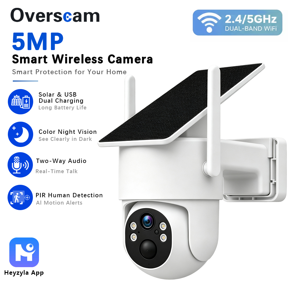 Smart Home Outdoor Camera - 5-мегапиксельная PTZ-камера на солнечной энергии для