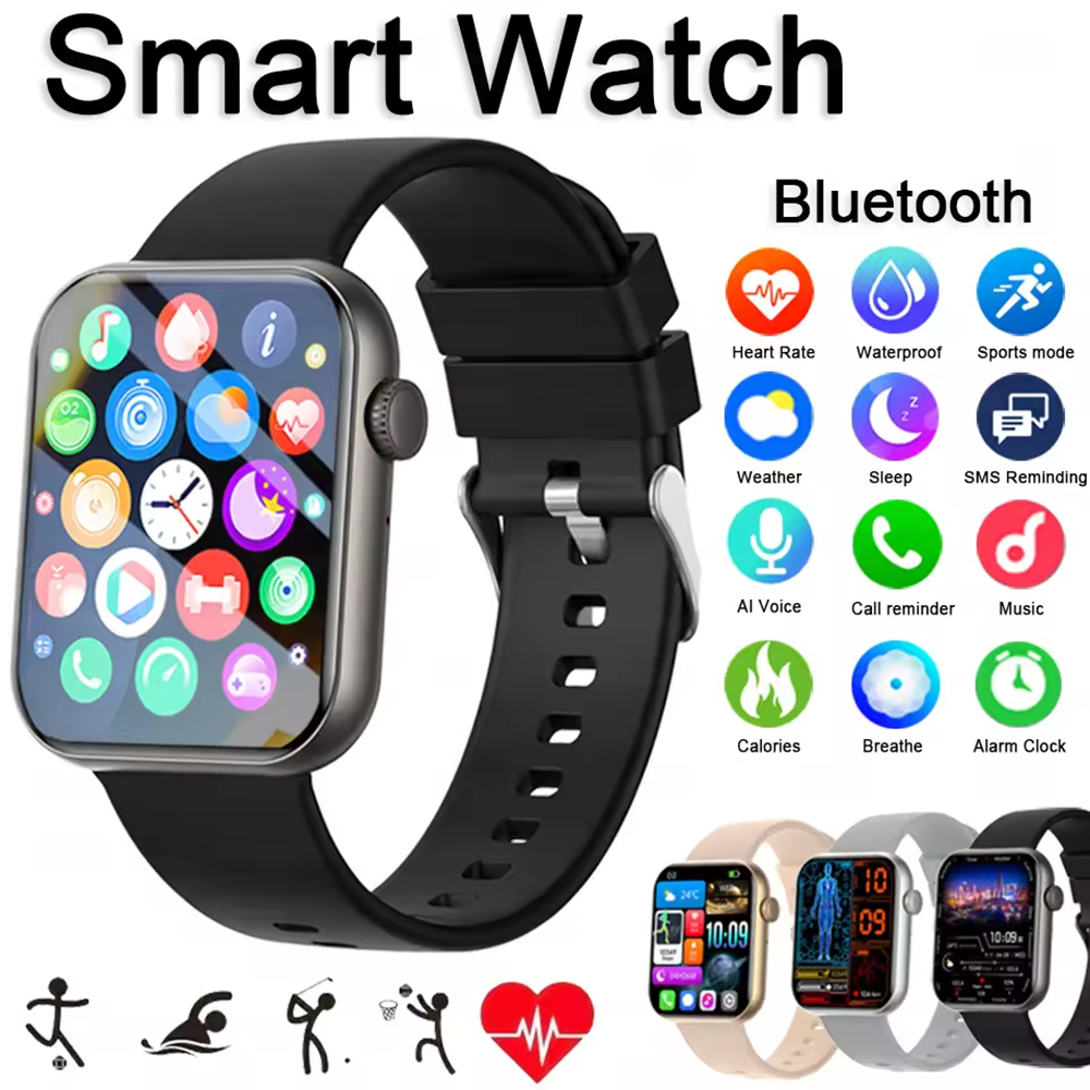 Smart Home Wellness - Мужские умные часы-трекер фитнес-активности с Bluetooth-вызовами,