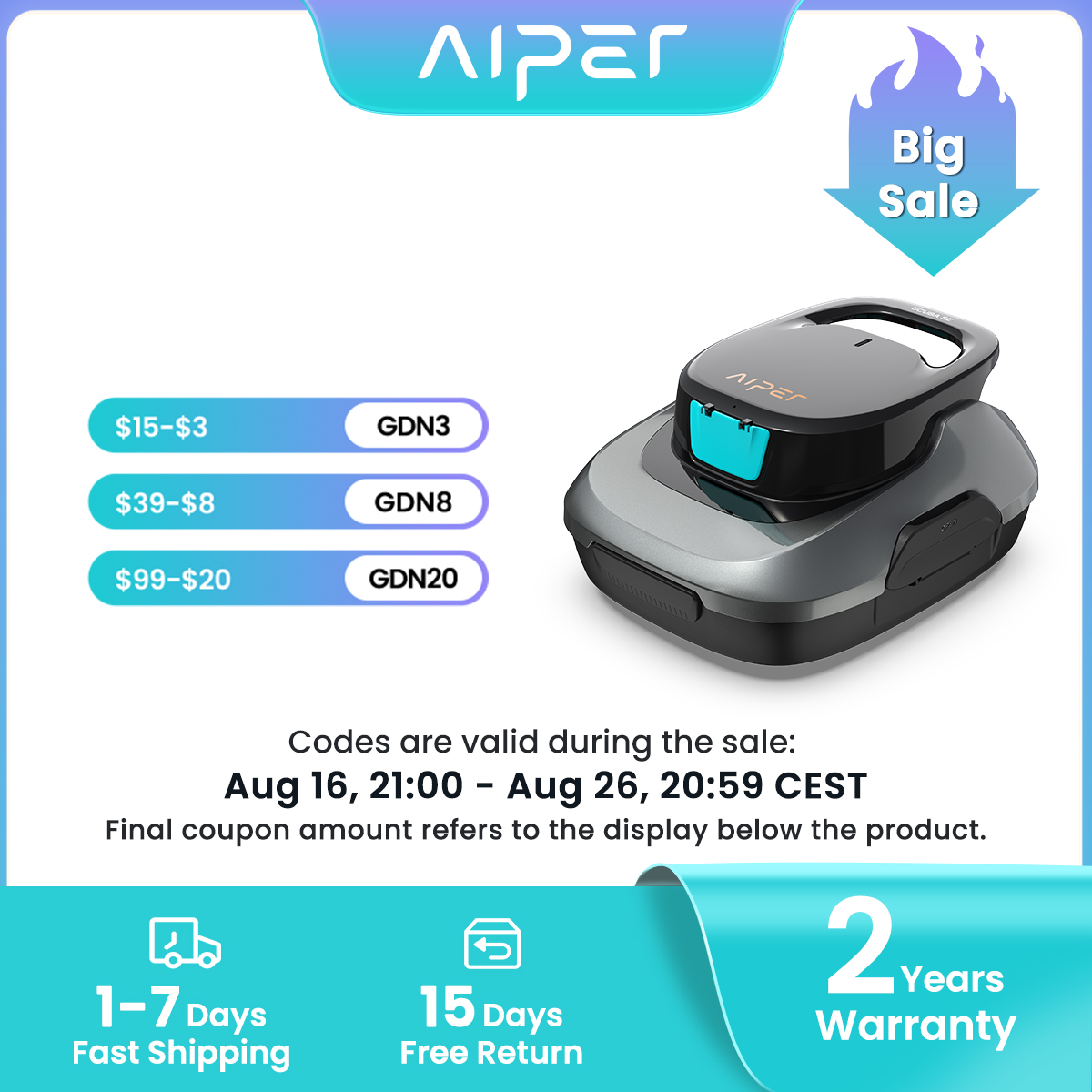 Smart Home Hvac - Восстановленный беспроводной пылесос для бассейнов AIPER