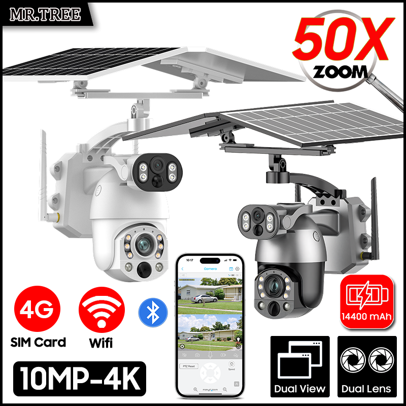 Smart Home Outdoor Camera - 4K 50X оптический зум двойной объектив