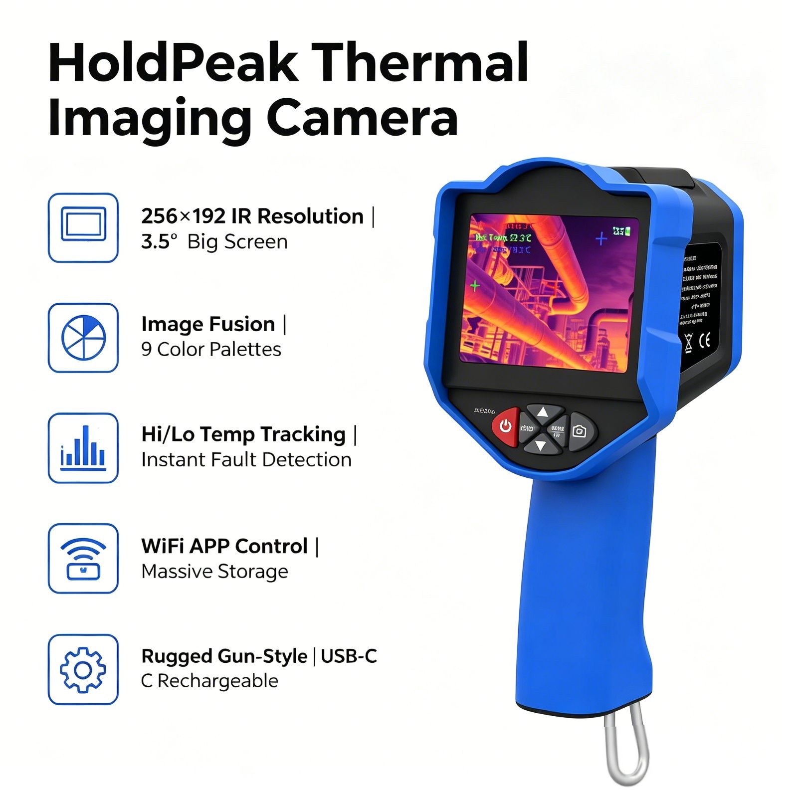 Smart Home Hvac - Тепловизионная камера HoldPeak 256x192 IR с