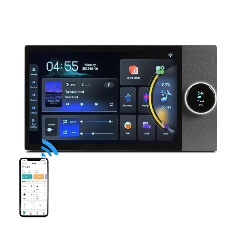 Smart Home Touchscreen Control Panel - Умный домашний музыкальный центр: 7-дюймовый настенный