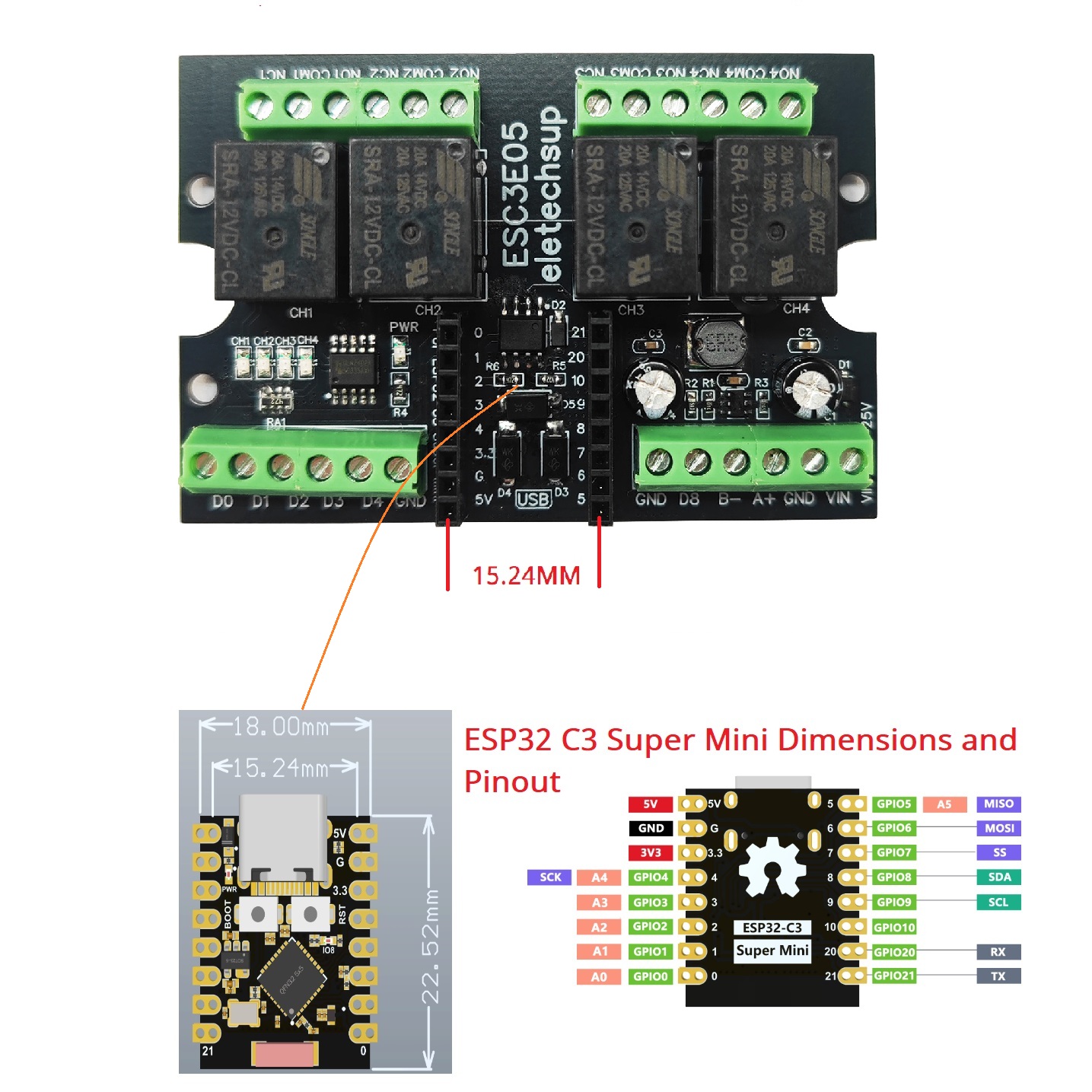 Плата расширения ESP32 C3 RISC – обзор и цена Smart Home With Plc