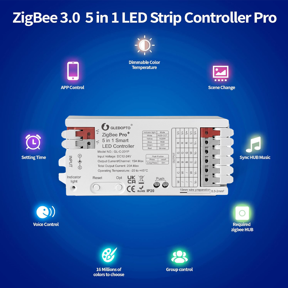 Умный контроллер LED-лент ZigB – обзор и цена Smart Home Hub 2