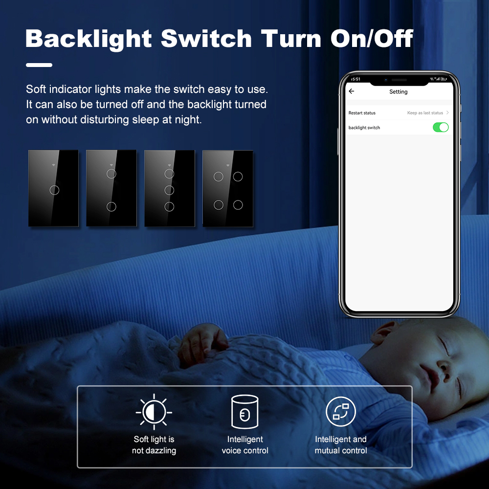 Умный сенсорный настенный выкл – обзор и цена Smart Home Touchscreen Control Panel